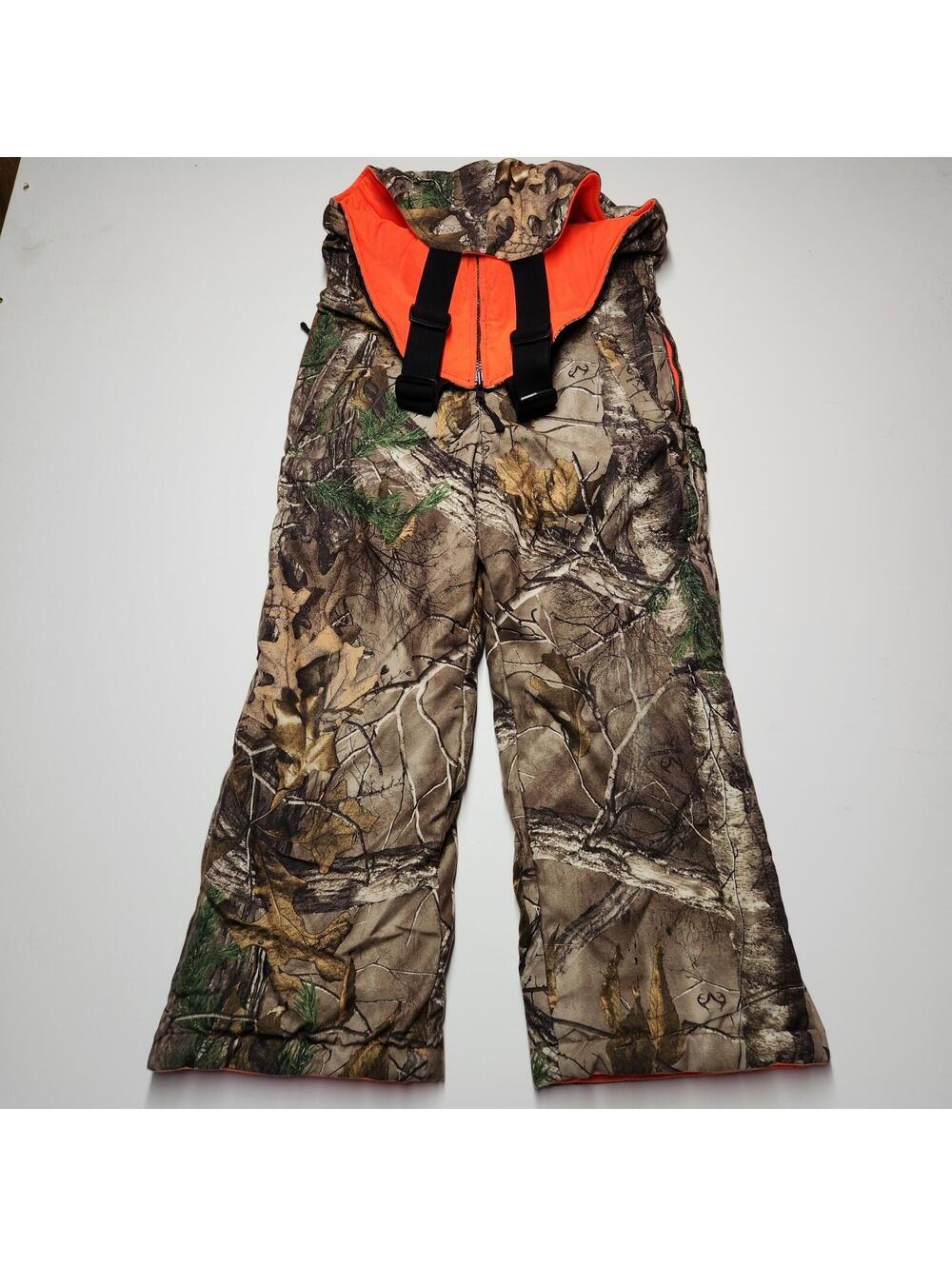 Gamehide Realtree Camo Hunting Bib Overalls Blaze Orange Insulated Mens M